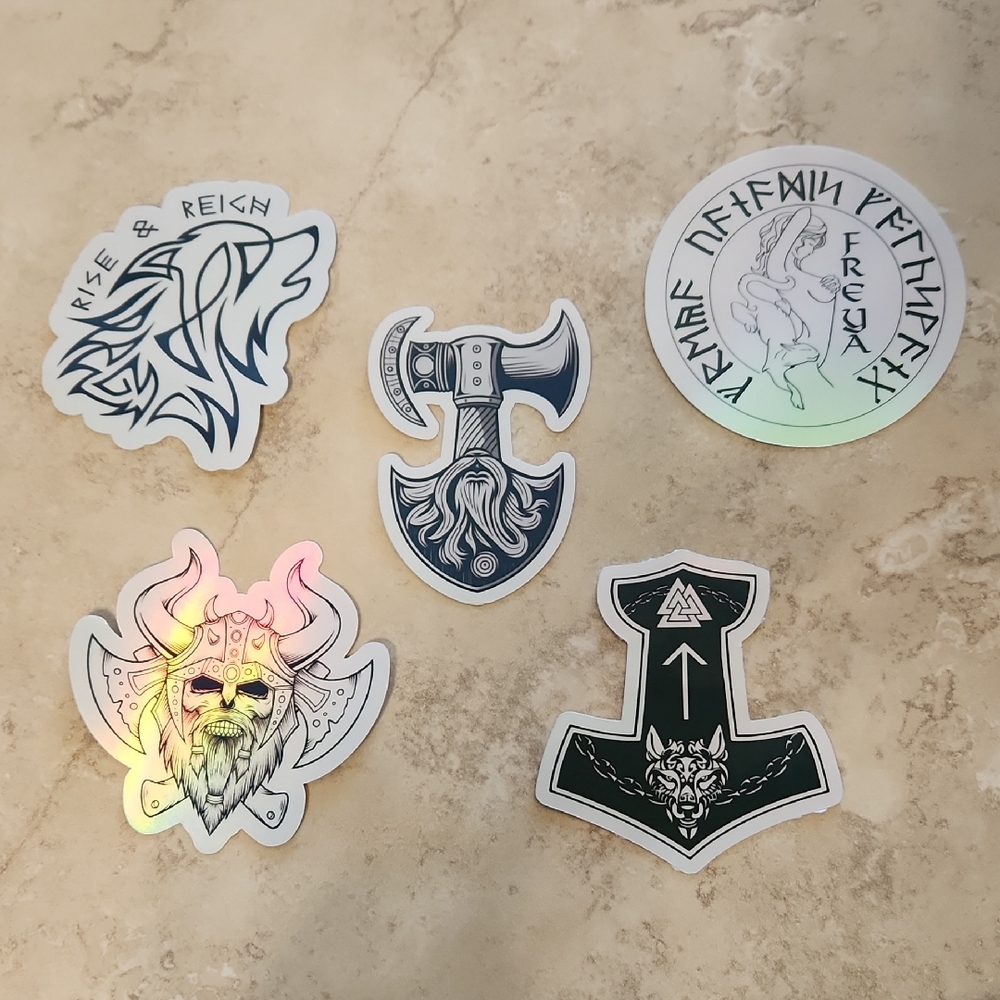 Viking Waerproof Holographic Sticker Set